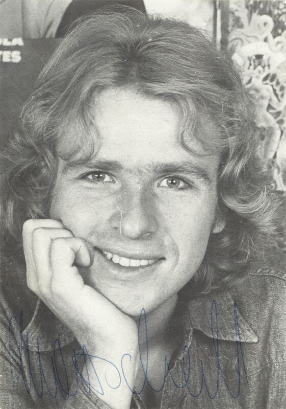 Signierte Autogrammkarte von Thomas Gottschalk für Klaus Wolf, 1983