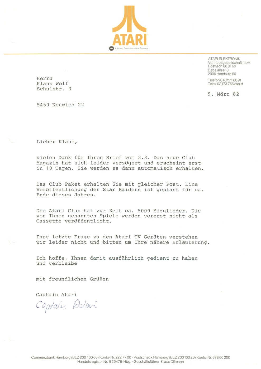 März 1982: Star Raiders