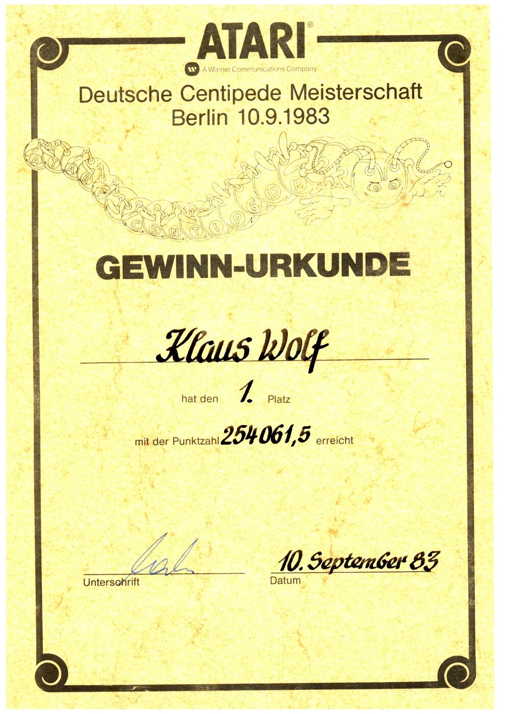Urkunde DM Berlin