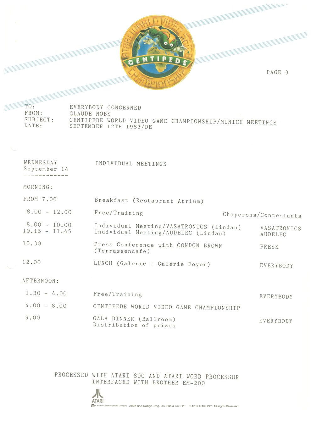 Schedule Mi. — Championship