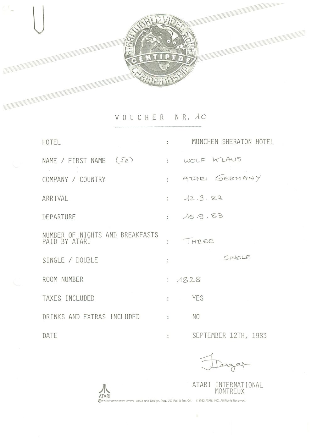 Hotel-Voucher Sheraton