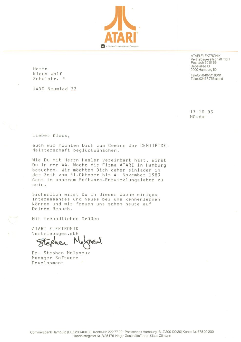 13. Okt. 1983: Software-Lab