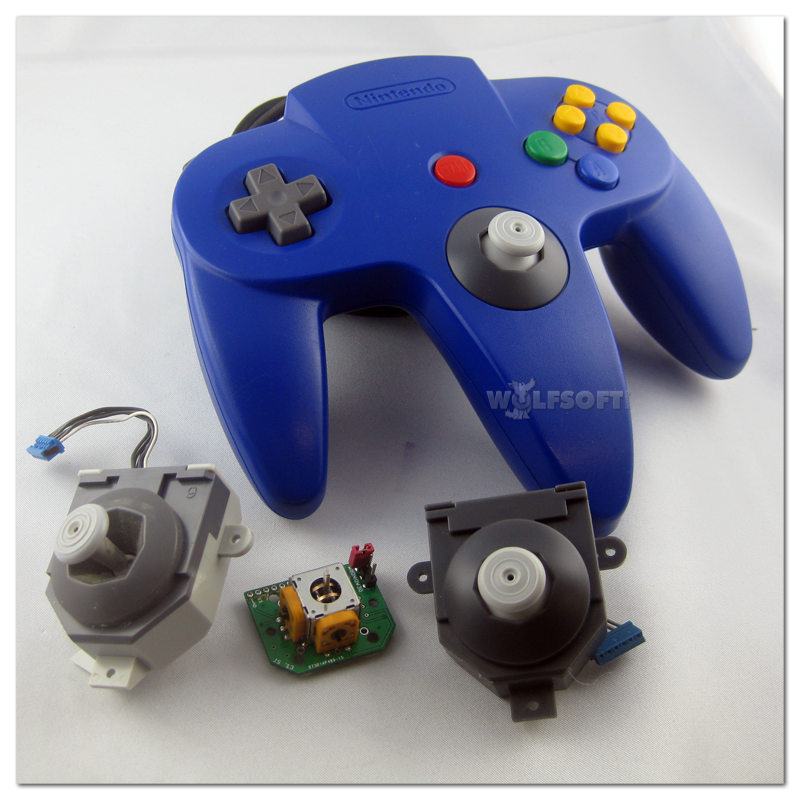 Nintendo 64 Original Controller Gamecube Style Analogstick mit micro-upgrade blau