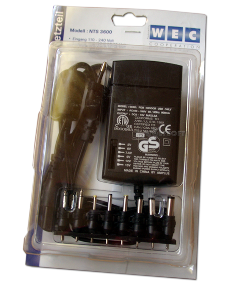 Universalnetzteil 5V-15V (max. 3600mA)
