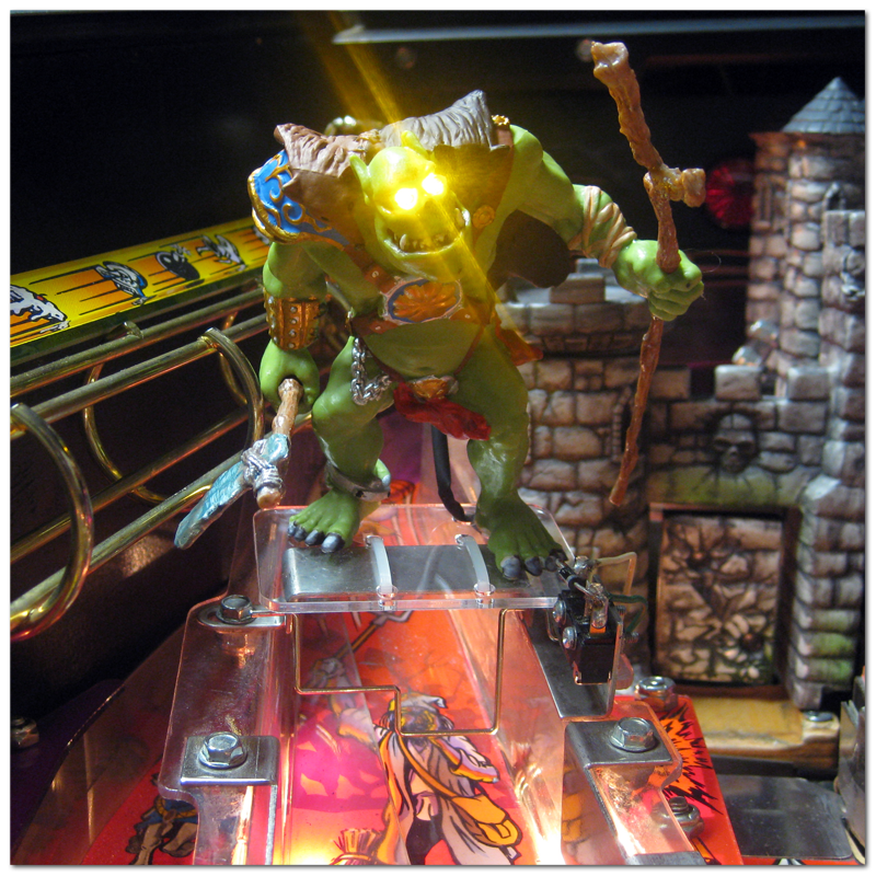 Troll with yellow Leds for Medieval Madness Pinball