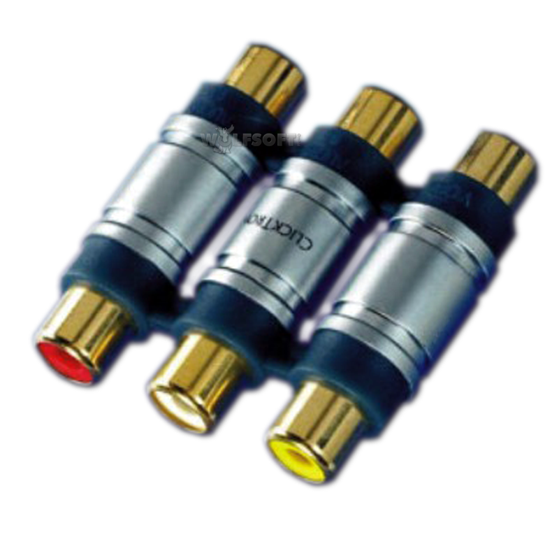 Cinch Adapter Buchse-Buchse 3-fach HC004 3xRCA jack
