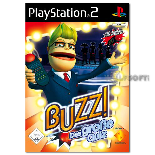 BUZZ! : Das große Quiz für PS2 incl. 4 Buzzer