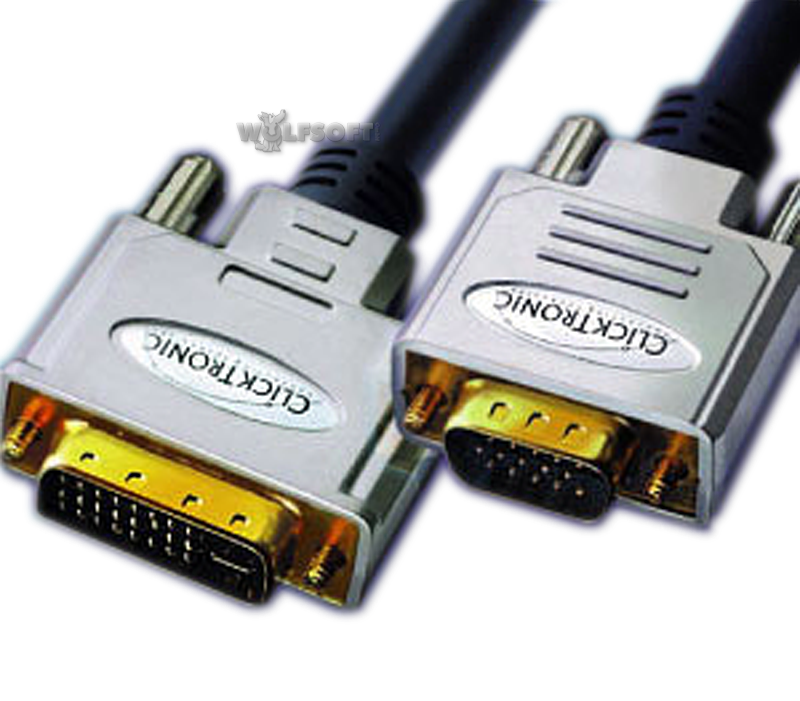 DVI-I -> 15 pol. HD (gold) 3m