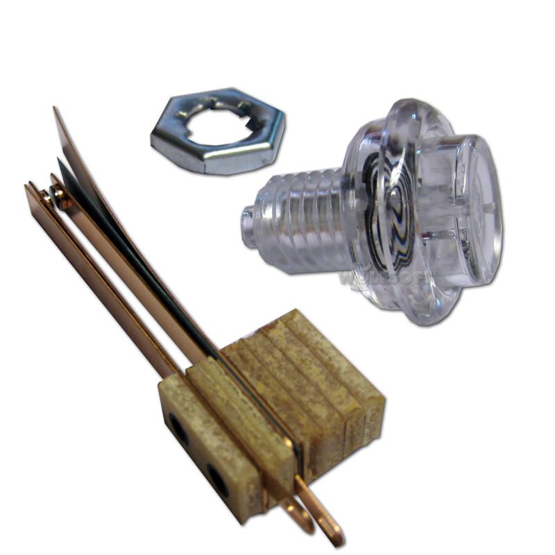 Pinball Flipperfinger Button Set transparent clear