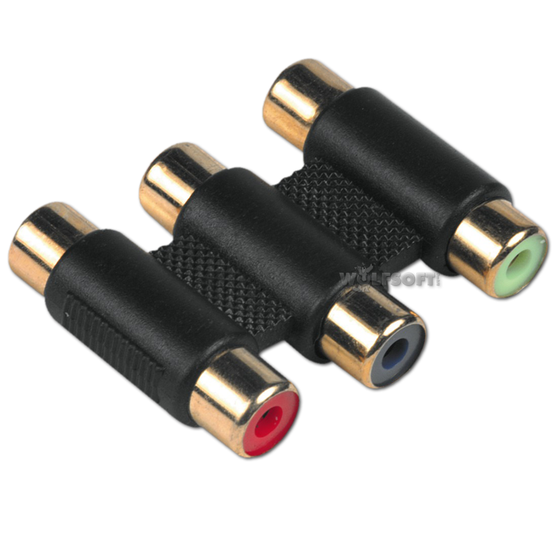 Cinch Adapter Buchse-Buchse 3-fach (YUV)