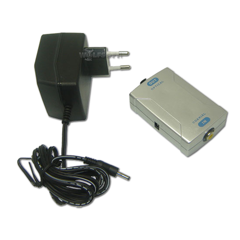 Koaxial->Opto-Wandler (inkl. Netzteil)