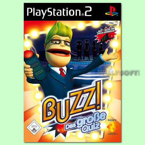 BUZZ! : Das große Quiz für PS2 incl. 4 Buzzer