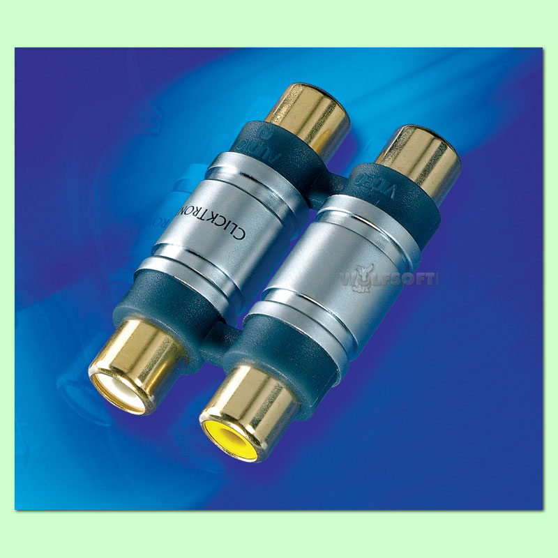 Cinch Adapter Buchse-Buchse 2-fach HC003 2xRCA jack