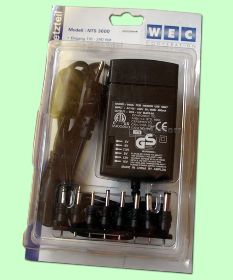 Universalnetzteil 5V-15V (max. 3600mA)