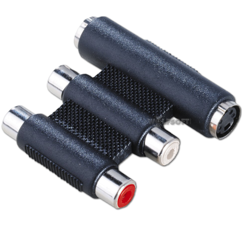 S-Video Adapter Buchse-Buchse 3-fach 1x S-Video, 2x Cinch