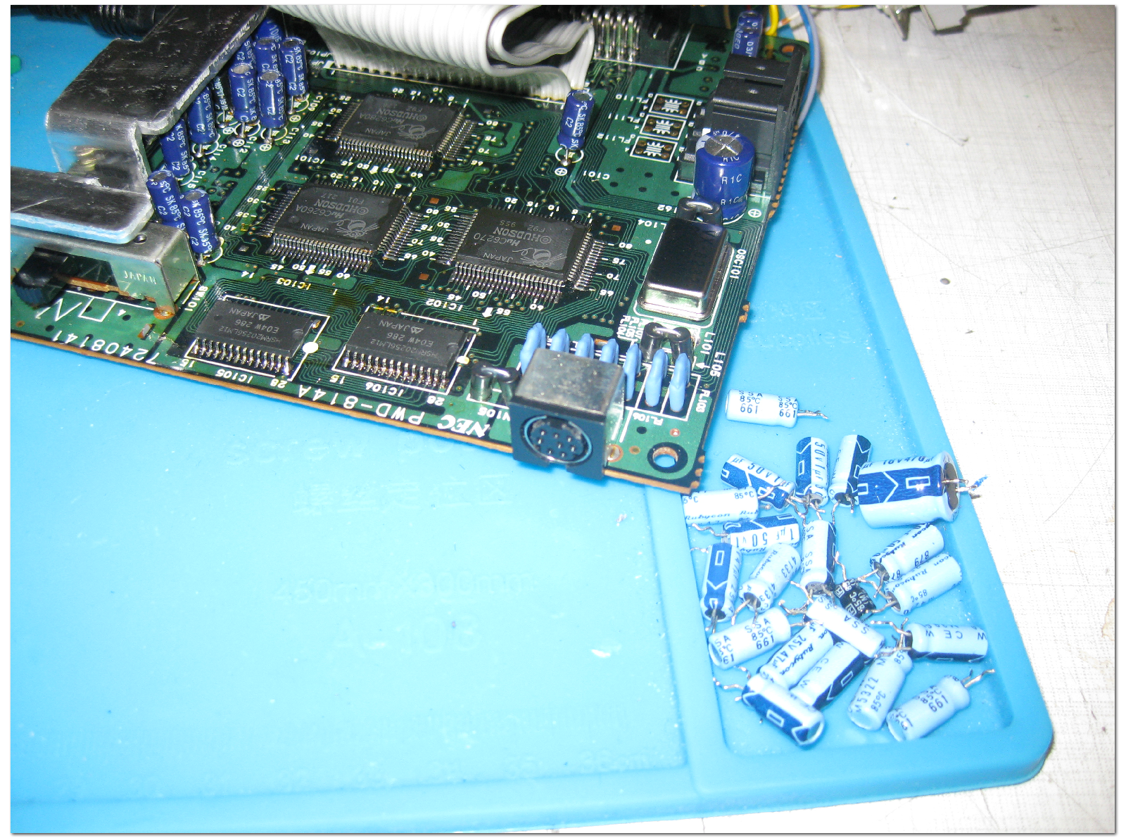PC Engine Core Grafx I,II (ReCAP) Kondensatoren Austausch