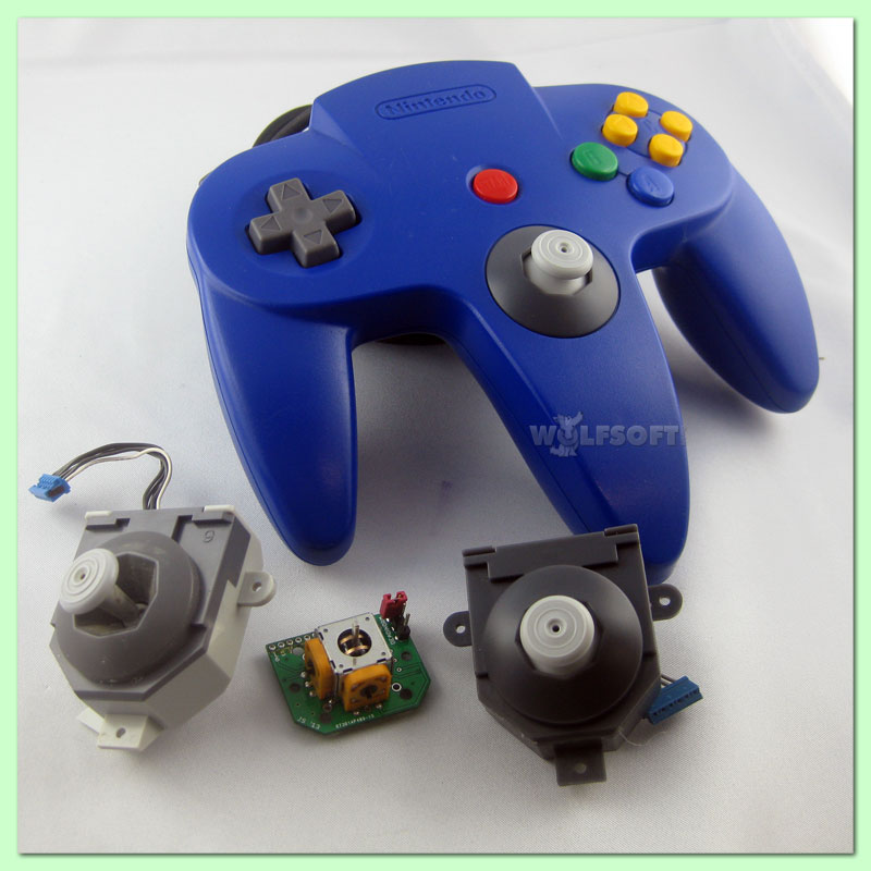 Nintendo 64 Original Controller Gamecube Style Analogstick mit micro-upgrade blau