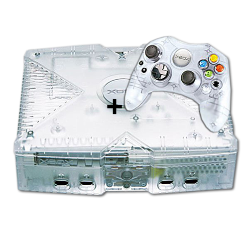 XBOX Classic Crystal incl. 1 Controller (Neugerät) mit Beleuchtung