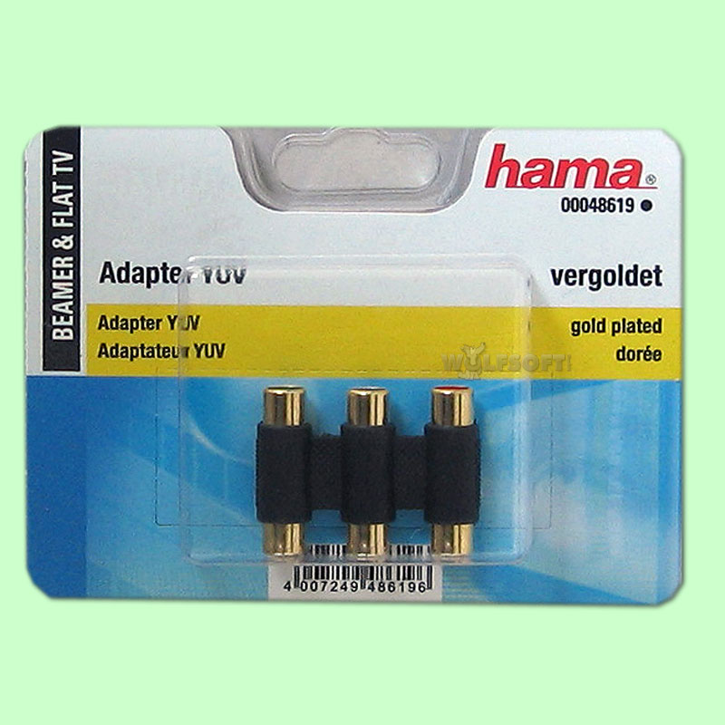 Cinch Adapter Buchse-Buchse 3-fach (YUV)