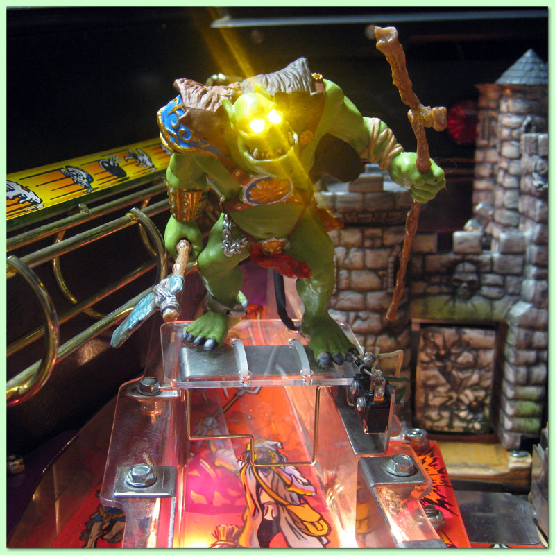 Troll with yellow Leds for Medieval Madness Pinball