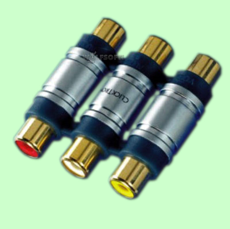 Cinch Adapter Buchse-Buchse 3-fach HC004 3xRCA jack