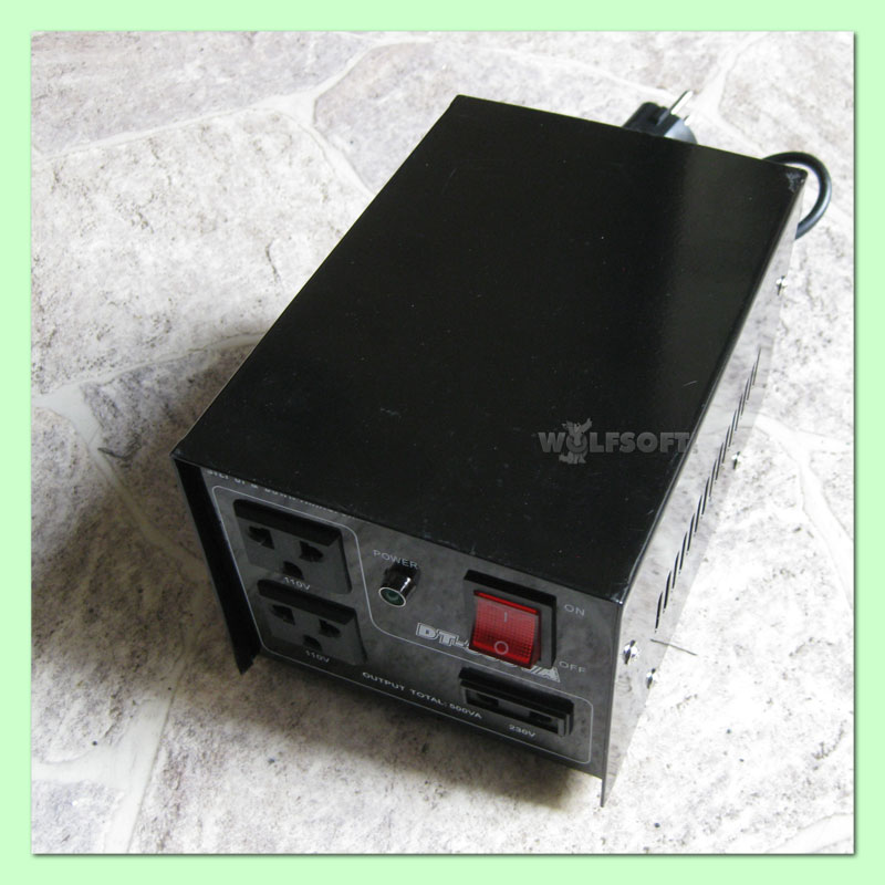 Netzteil Voltage Converter 500 Watt 110->230V mit 2x Powerbuchse