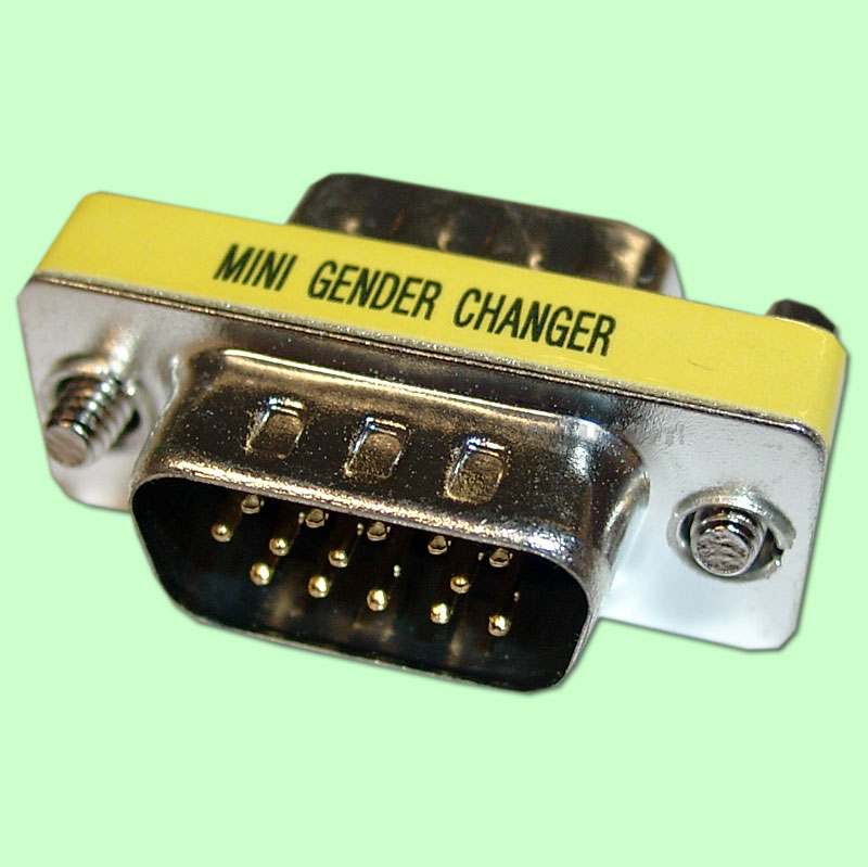 Mini Gender Changer VGA HD15M-HD15M (männlich-männlich)