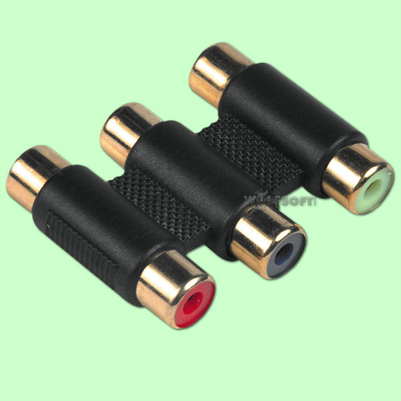 Cinch Adapter Buchse-Buchse 3-fach (YUV)