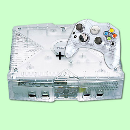 XBOX Classic Crystal incl. 1 Controller (Neugerät) mit Beleuchtung