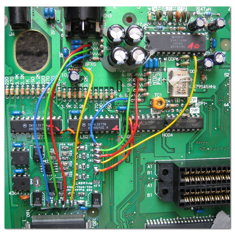 Neo Geo RGB-fix Mod (no more vertical lines)