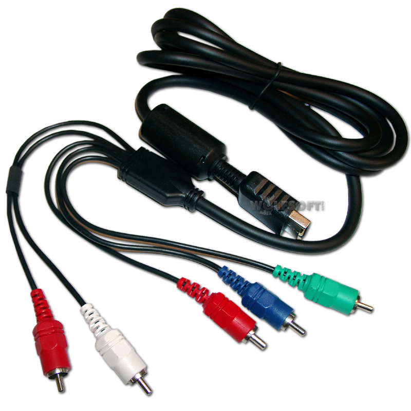 Component Cable inkl. Audio out  PS2 / PS3 2m (YUV)